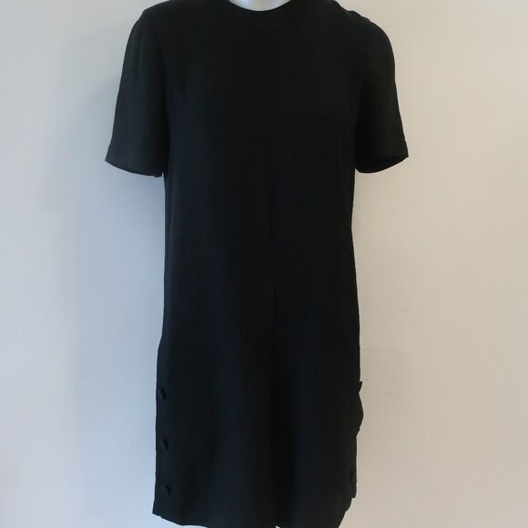 Womens Rag & Bone Black Short Sleeve Dress S/P - Picture 1 of 8